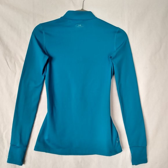 UNDER ARMOUR FITTED COLD GEAR LADIES 3/4 ZIP SZ XS - Picture 2 of 8